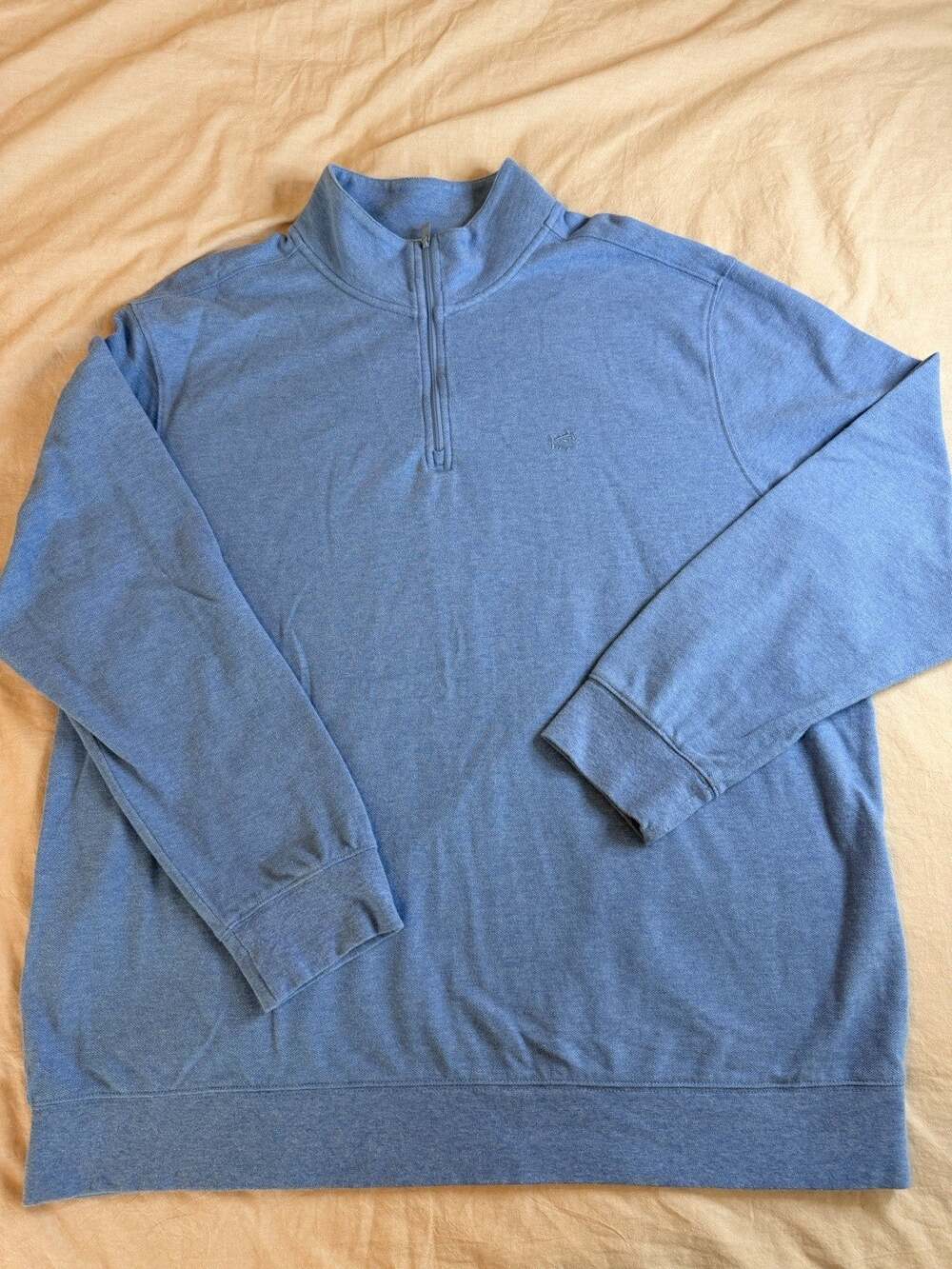 Southern Tide Skipjack Mens XXL Quarter Zip Pullover Cotton Sweater Blue